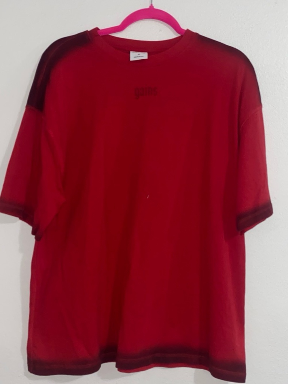 Gymshark Red Women’s Crewneck Oversized T-Shirt - Gym